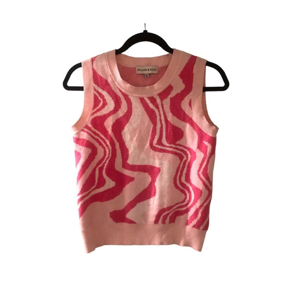 Willow & Wind Sweaters - Willow & Wind Pink Marbled Knit Sweater Vest Size XS